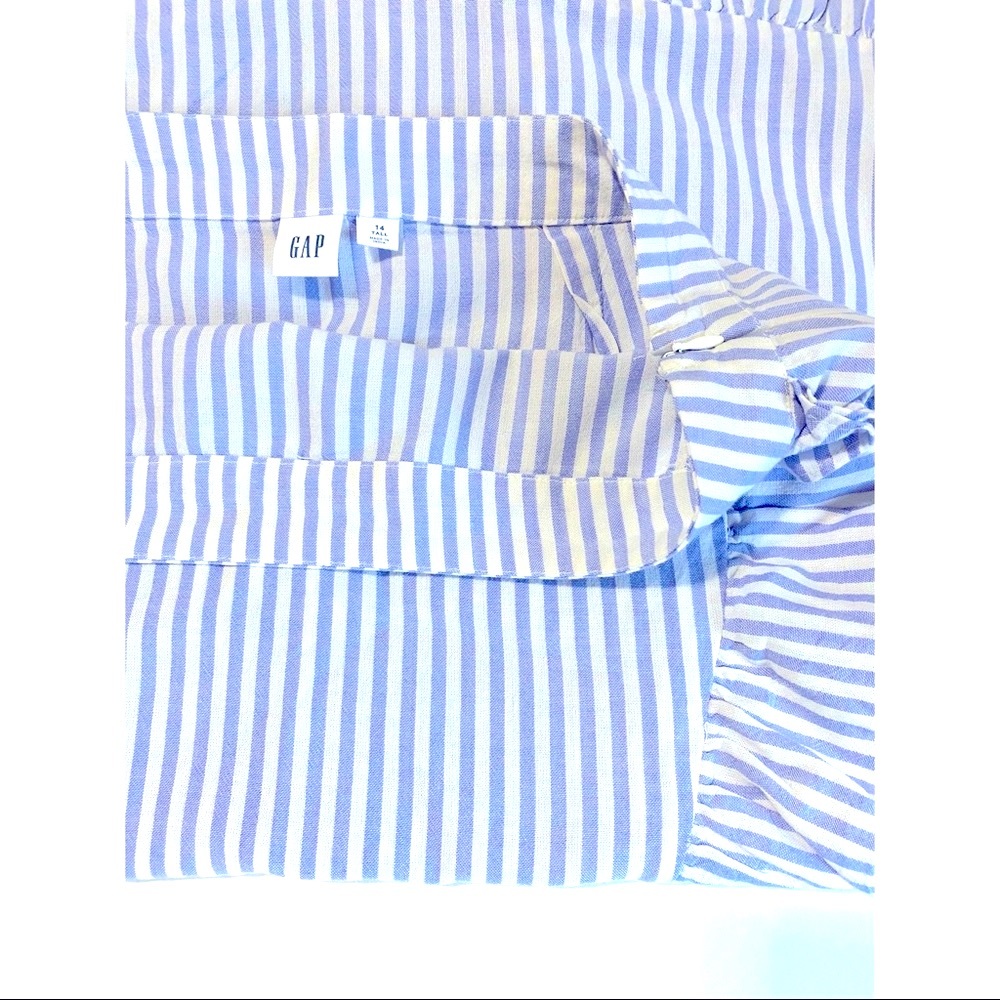 GAP Blue White Stripe Wrap Skirt NWOT - Picture 8 of 10